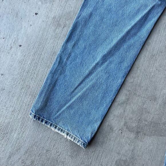 Vintage Y2K Carhartt blue denim jeans double knee work wear carpenter pants - Picture 12 of 12
